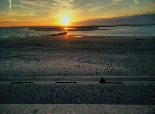 Am Strand in Borkum