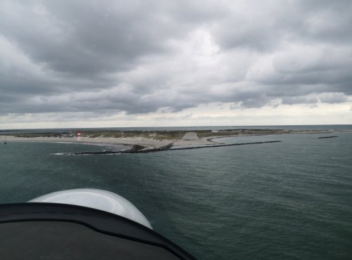 Endanflug auf Helgoland